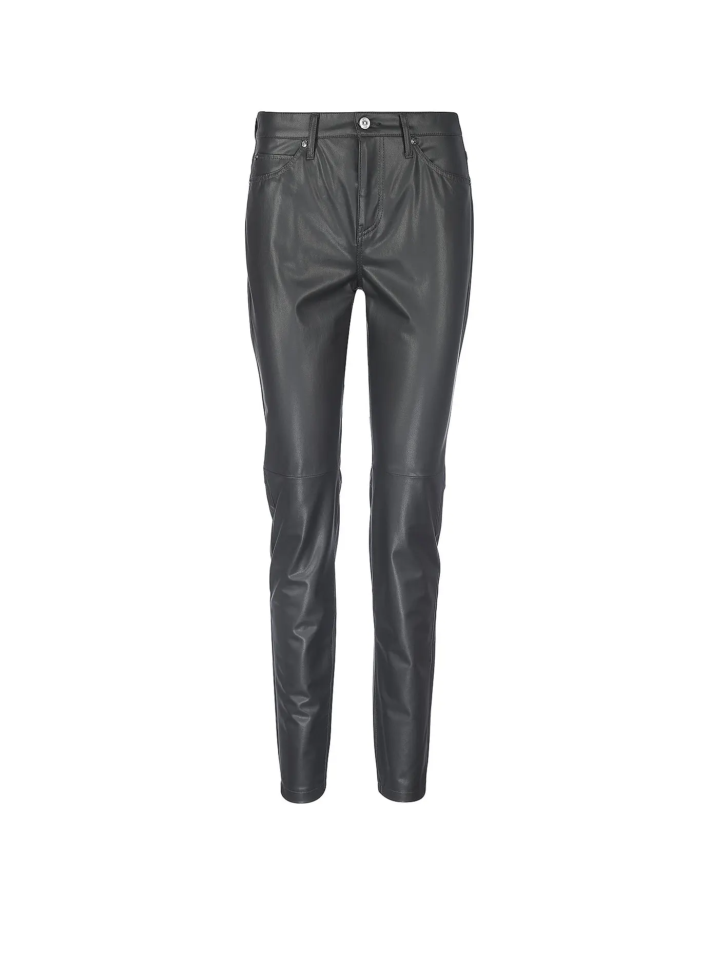 MAC | Hose in Leder Optik Slim - Fit | grau